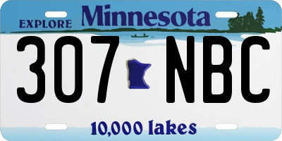 MN license plate 307NBC