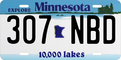 MN license plate 307NBD
