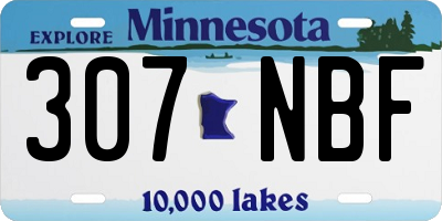 MN license plate 307NBF