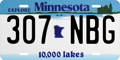 MN license plate 307NBG