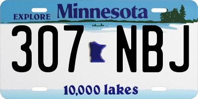 MN license plate 307NBJ