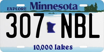 MN license plate 307NBL