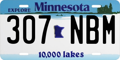 MN license plate 307NBM