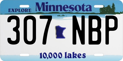 MN license plate 307NBP