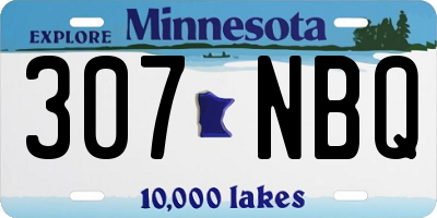 MN license plate 307NBQ