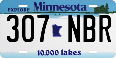 MN license plate 307NBR