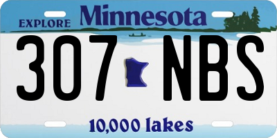 MN license plate 307NBS