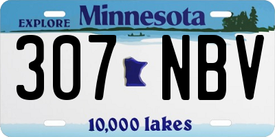 MN license plate 307NBV