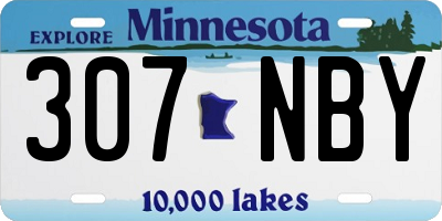 MN license plate 307NBY