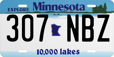 MN license plate 307NBZ
