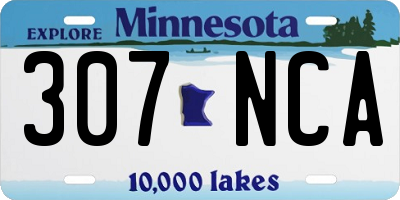 MN license plate 307NCA