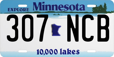 MN license plate 307NCB