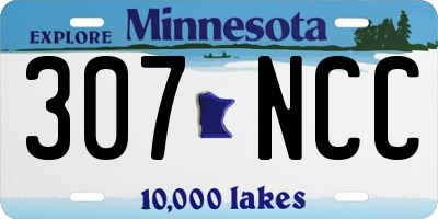 MN license plate 307NCC