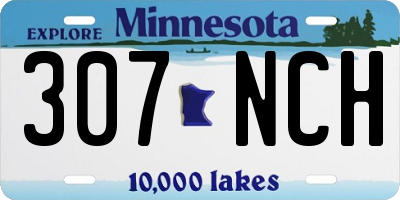 MN license plate 307NCH