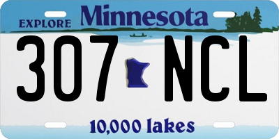 MN license plate 307NCL
