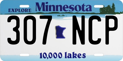 MN license plate 307NCP