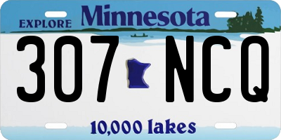 MN license plate 307NCQ