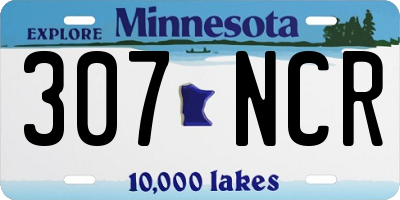 MN license plate 307NCR