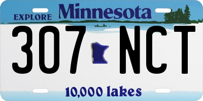 MN license plate 307NCT
