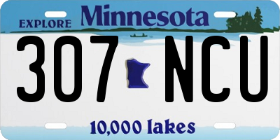 MN license plate 307NCU