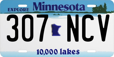 MN license plate 307NCV