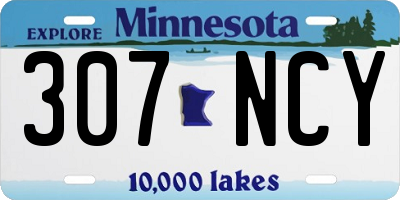 MN license plate 307NCY
