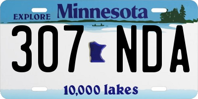 MN license plate 307NDA