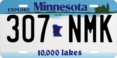 MN license plate 307NMK