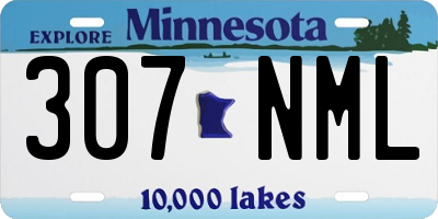 MN license plate 307NML