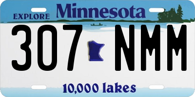 MN license plate 307NMM