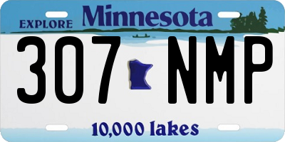 MN license plate 307NMP