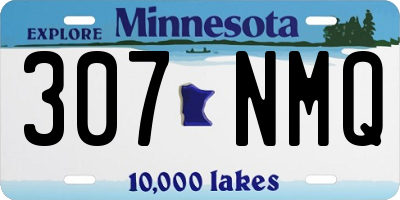 MN license plate 307NMQ