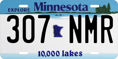 MN license plate 307NMR