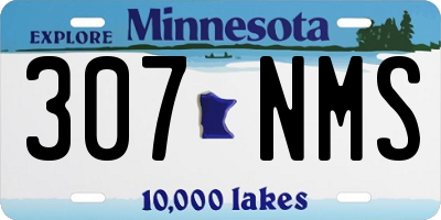 MN license plate 307NMS