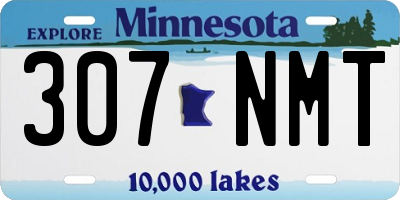 MN license plate 307NMT