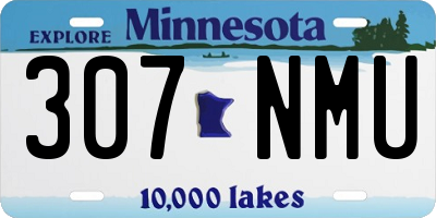 MN license plate 307NMU