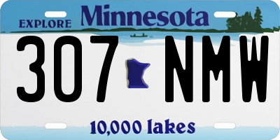 MN license plate 307NMW