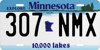 MN license plate 307NMX