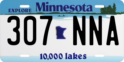 MN license plate 307NNA