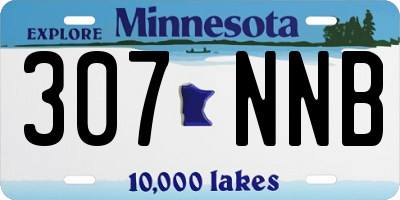 MN license plate 307NNB