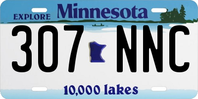 MN license plate 307NNC