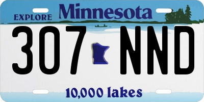 MN license plate 307NND