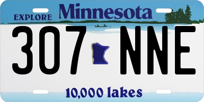 MN license plate 307NNE