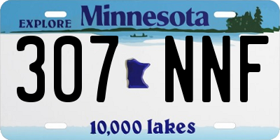 MN license plate 307NNF