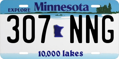 MN license plate 307NNG