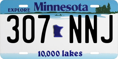 MN license plate 307NNJ