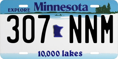 MN license plate 307NNM