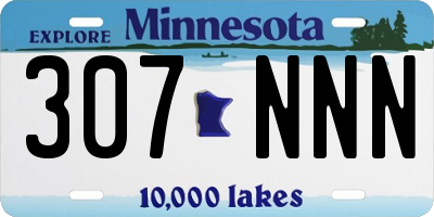 MN license plate 307NNN