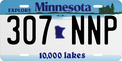 MN license plate 307NNP