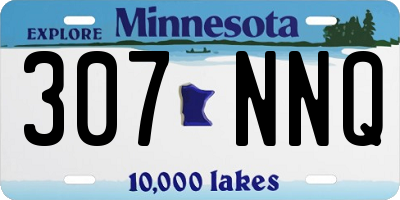 MN license plate 307NNQ